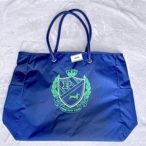 NWT Victorias Secret Pink navy blue tote bag